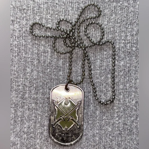 2007 Microsoft Corp signed Halo 3 silver tone dog tag pendant necklace - Picture 2 of 7